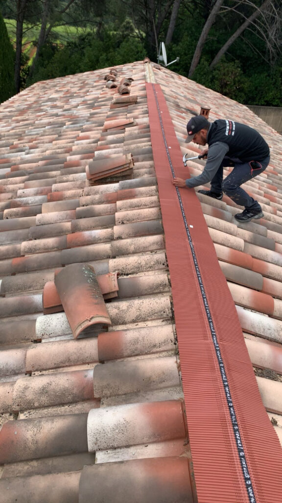 image pose faitage apres